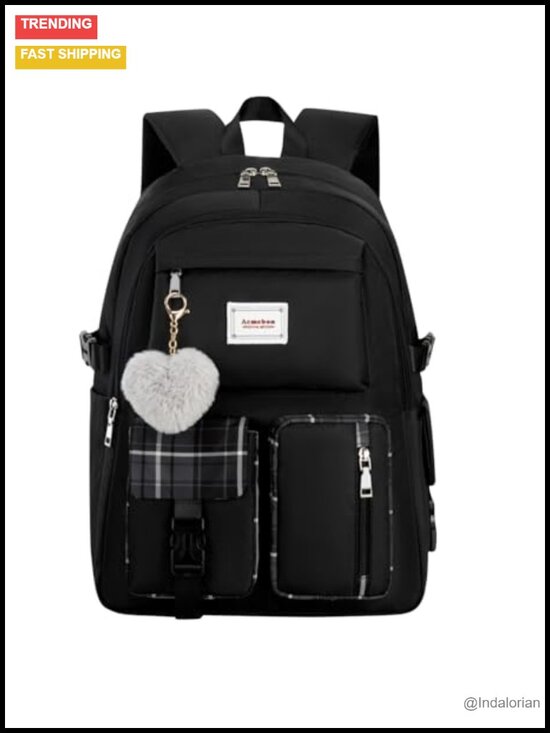 Fashion Laptop Backpack Set Casual Daypack with 15.6\
